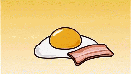 Gudetama Lazy Egg Bacon Breakfast Sleep GIF