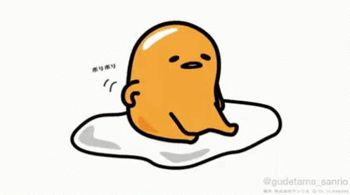 Gudetama Lazy Egg Butt Ache GIF