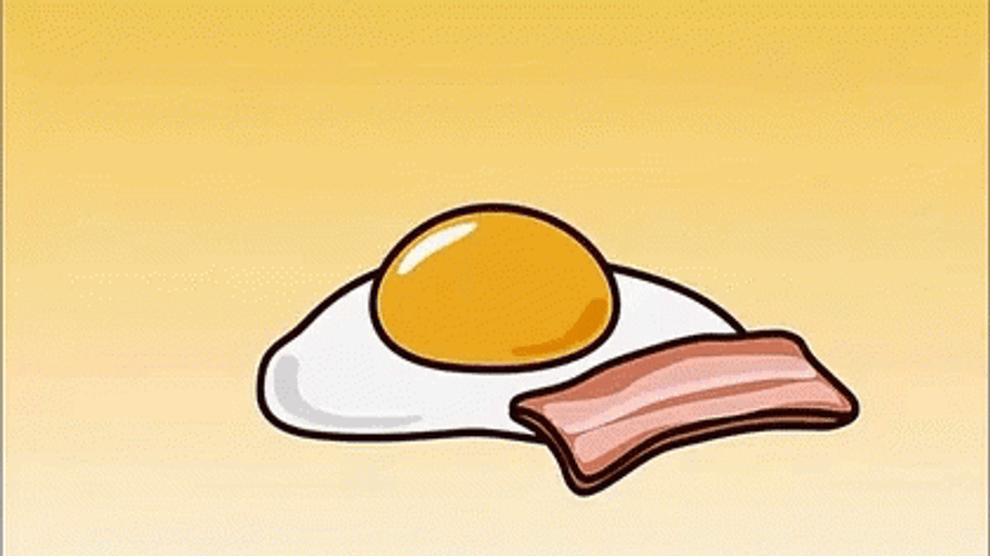 Gudetama Lazy Egg Bacon Breakfast Sleep GIF
