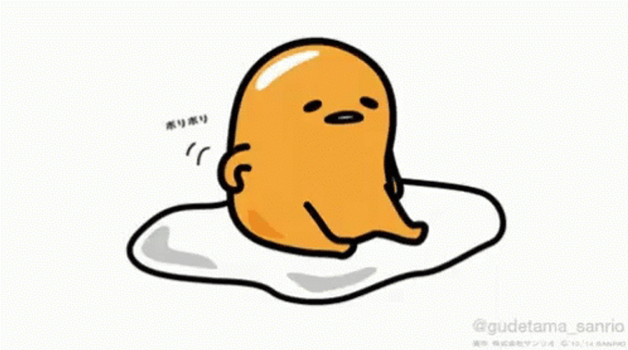 Gudetama Lazy Egg Butt Ache GIF