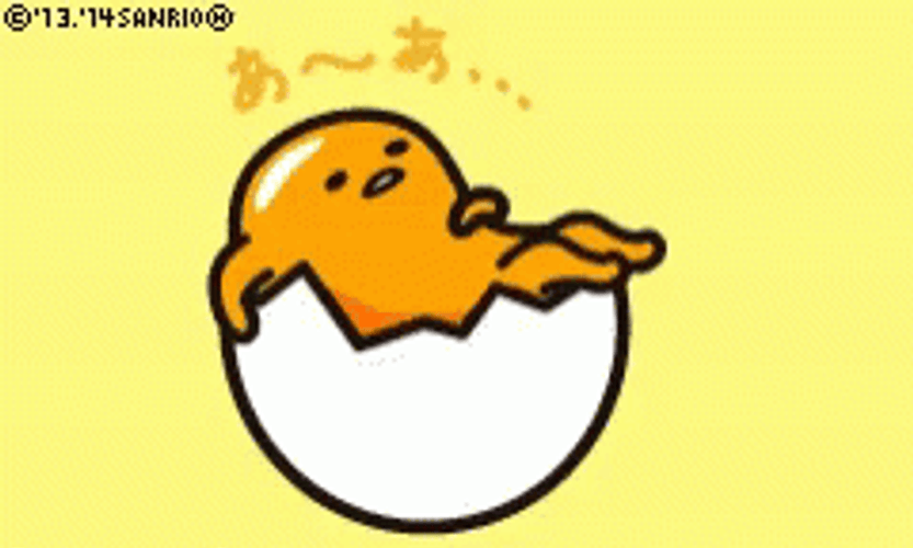 Gudetama Lazy Egg Chill Blank Mind GIF