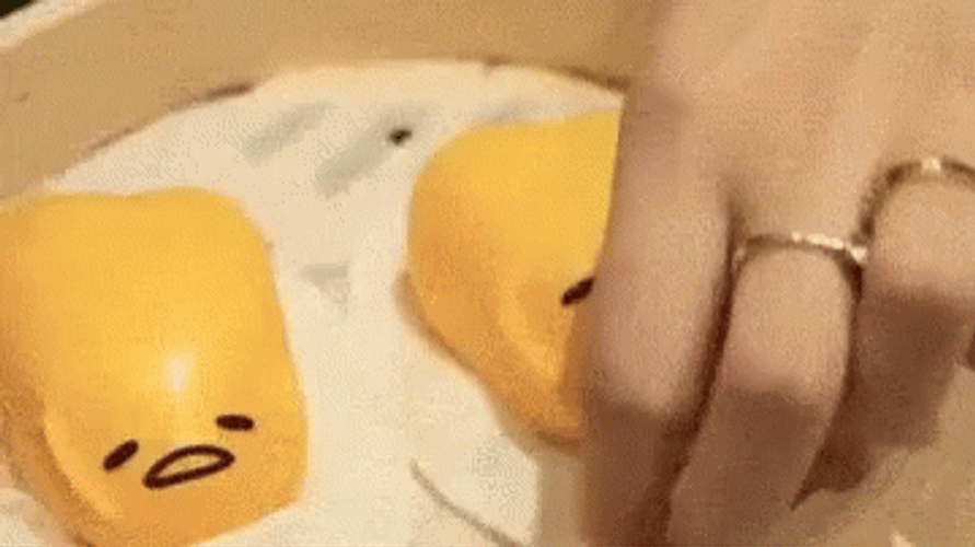 Gudetama Lazy Egg Cooking Recipe GIF