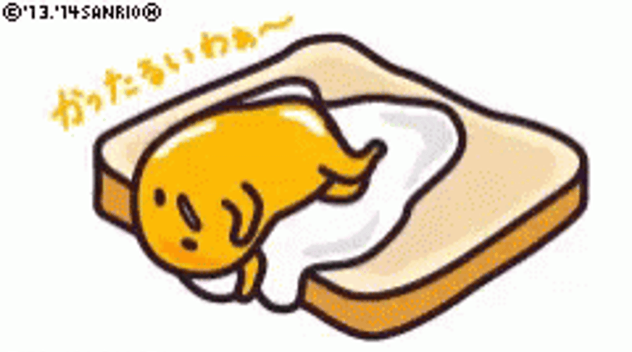 Gudetama Lazy Egg Sandwich Chill GIF