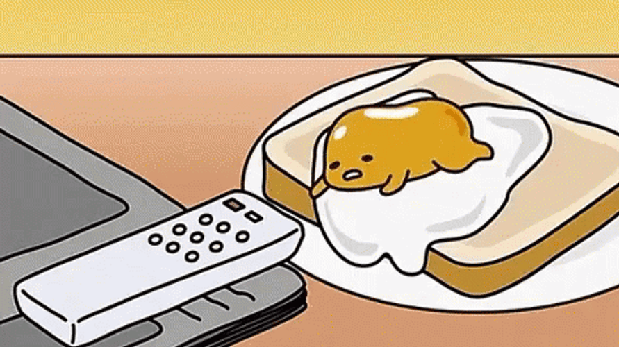 Gudetama Lazy Egg TV Remote No Energy GIF