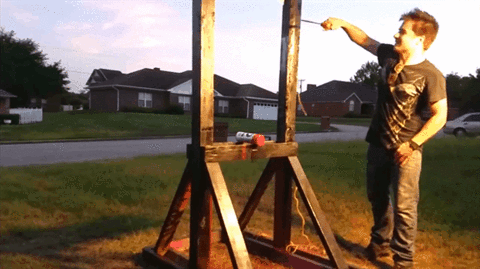Guillotine Gender Reveal GIF