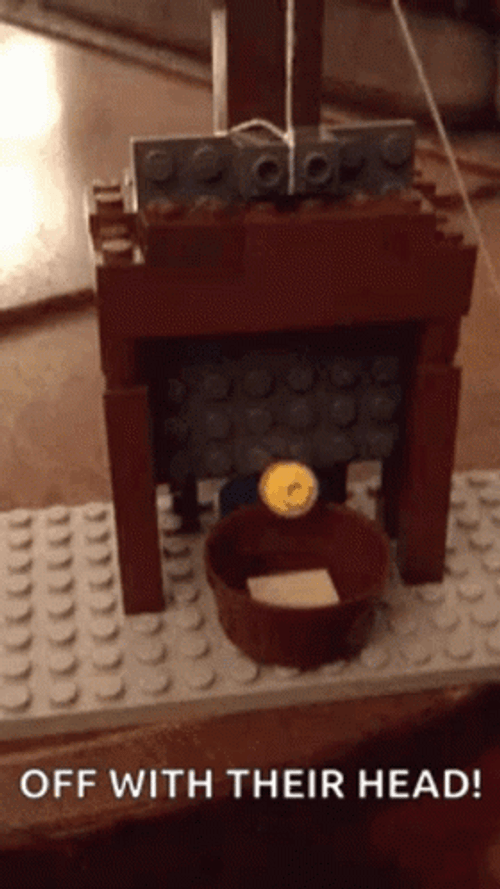 Guillotine Lego Off With Their Head GIF