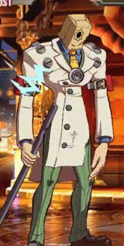 Guilty Gear Faust Face Reveal GIF