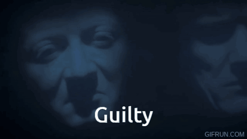 Guilty Word on Dark Blue