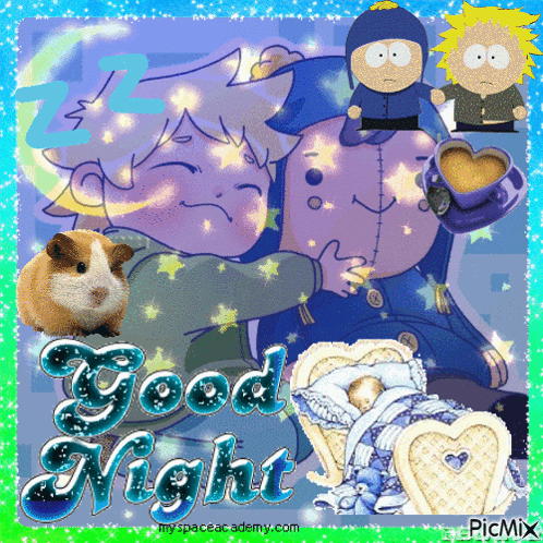 Guinea Pig and South Park Characters Say Good Night