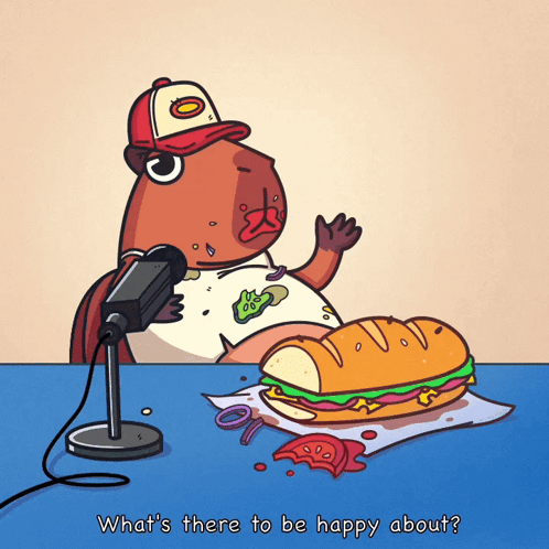 Guinea Pig at Microphone What's There to Be Happy About