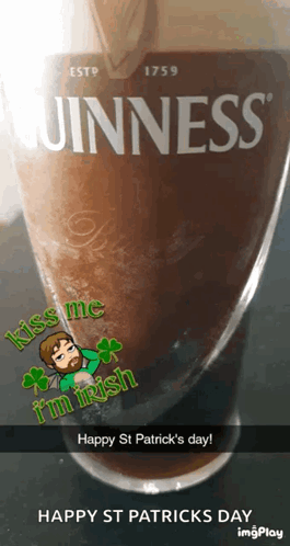Guinness Glass Happy St Patrick's Day GIF