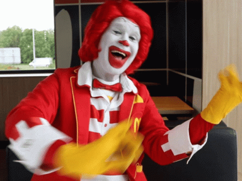 Guitar Playing Ronald Mcdonald GIF