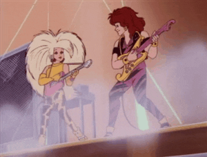 Guitar Rock N Roll 80s Cartoon GIF