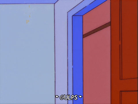 Gulp Gulp Gulp Shocked Reaction The Simpsons Meme\ GIF