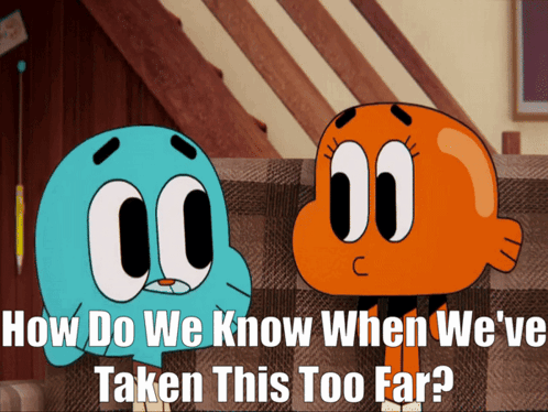 Gumball And Darwin From The Amazing World Of Gumball Sitting Next To Each Other GIF