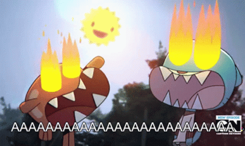 Gumball And Darwin Watterson Hot Sun GIF