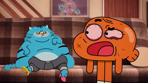 Gumball Darwin Freaking Out GIF