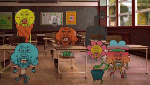 Gumball Darwin Mortified Looks GIF