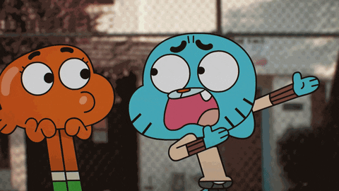 Gumball Freaked Out Hand Gesture GIF