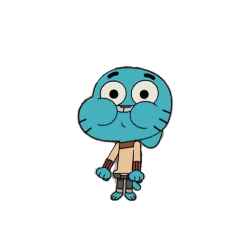gumball from the amazing world of gumball is wearing a sweater and pants