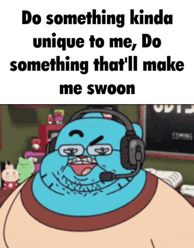 Gumball From The Amazing World Wearing Headset GIF