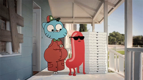 Gumball Hot Dog Face Shocked GIF