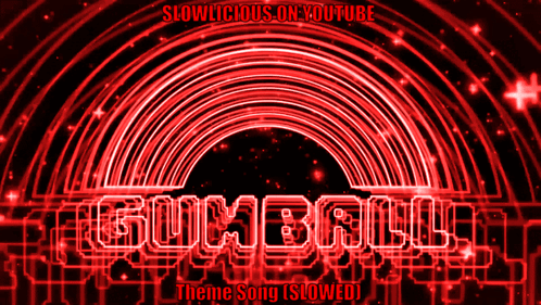 Gumball Theme Song Slowed Is Displayed On A Red Background GIF