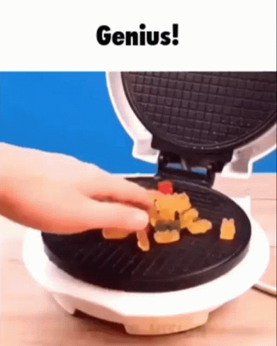 Gummies Melted On Waffle Iron GIF