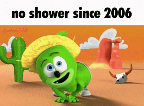 Gummy Bear No Shower Since 2006 GIF