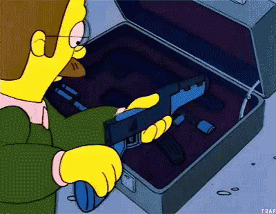 Gun Assemble The Simpsons Ned Flanders GIF