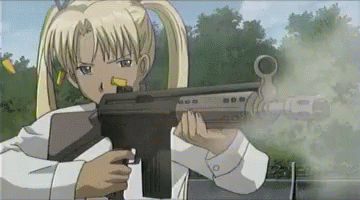 Gun Shooting Anime Gunslinger Girl GIF