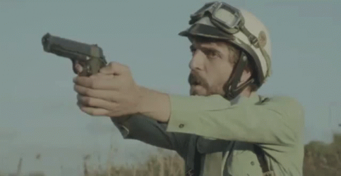 Gun Shooting Policeman Film GIF