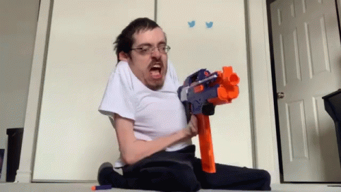 Toy Gun Shooting Ricky Berwick GIF