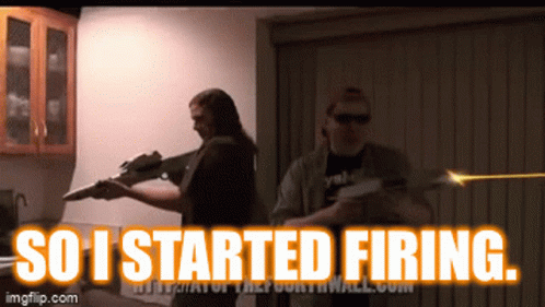 Gun Shooting Firing Laughing GIF