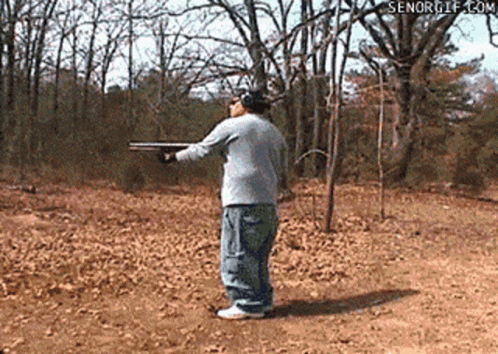 Gun Shooting Fail Wardrobe Malfunction GIF