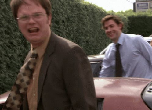 Gun Shooting Dwight Schrute Jim Halpert GIF