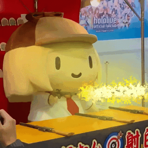 Gun Shooting Cute Smol Ame GIF