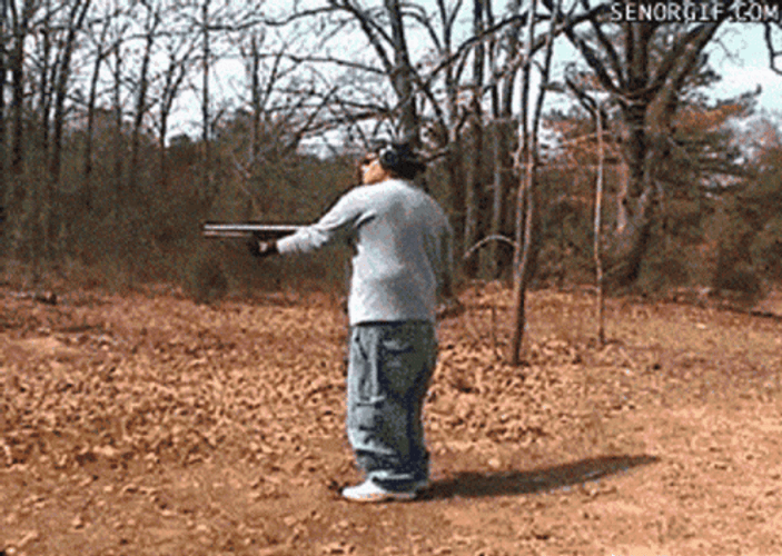 Gun Shooting Fail Wardrobe Malfunction GIF