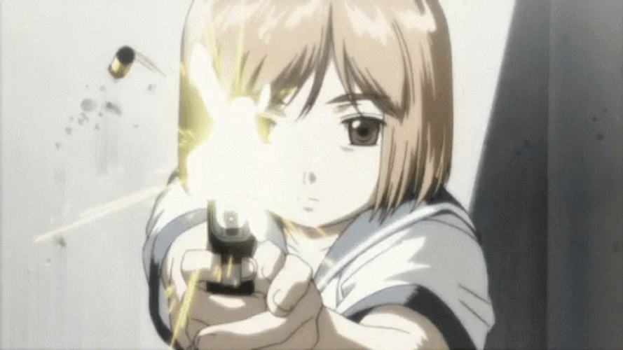 Gun Shooting Gunslinger Girl Manga GIF