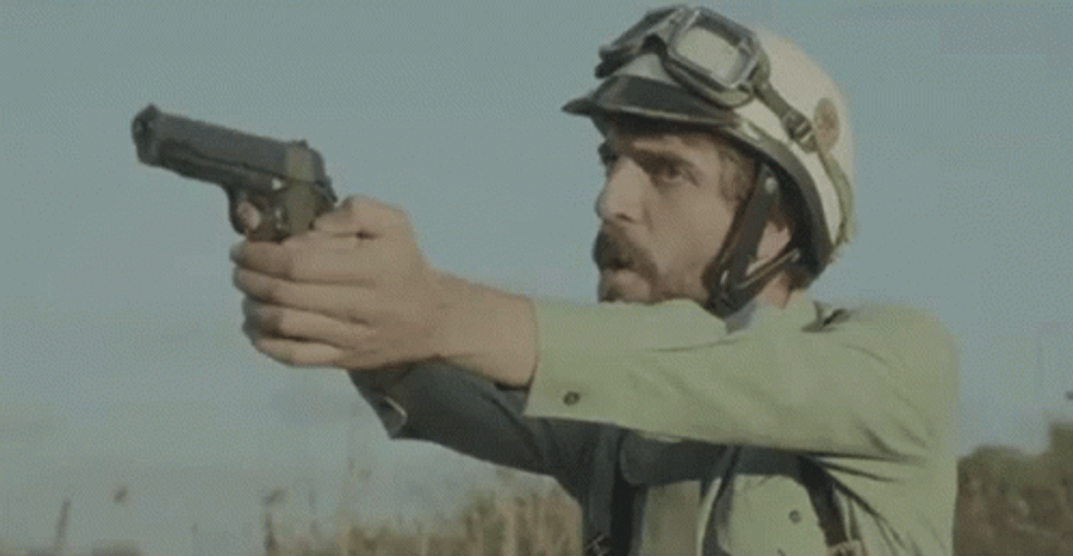 Gun Shooting Policeman Film GIF