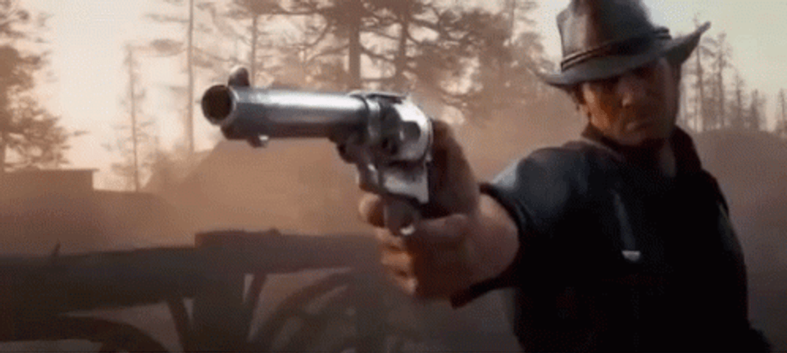 Gun Shooting Red Dead Redemption GIF