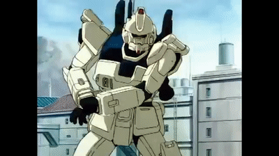 Gundam Gouf And Ez8 Fight GIF