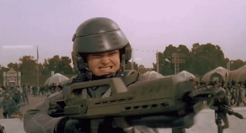 Gunner Dizzy Flores Starship Troopers GIF