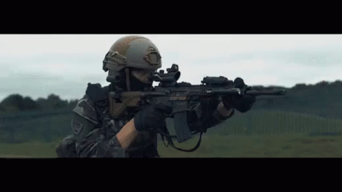 Gunner Shooting While Advancing GIF