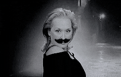 Gunny Meryl Streep Surprise Mustache GIF