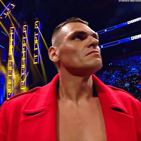 Gunther And Sheamus Looking At Each Other GIF