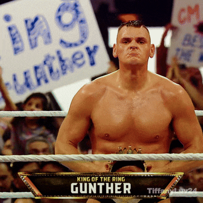 Gunther Raising King Of The Ring Crown GIF