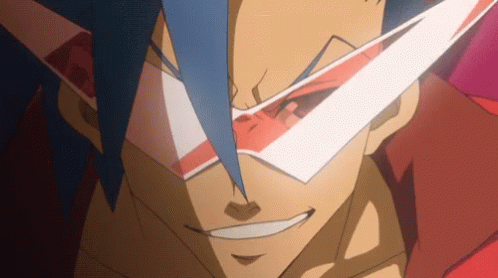 Gurren Lagann Kamina Close Up Anime GIF