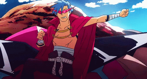 Gurren Lagann Kamina Cool Anime GIF