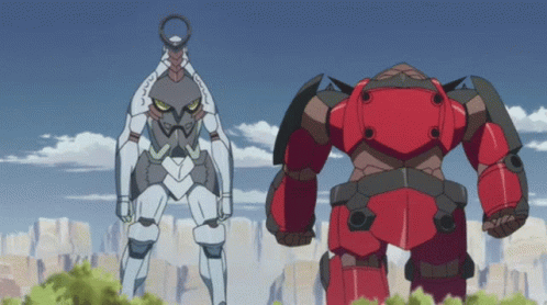 Gurren Lagann Tengen Toppa Robot Fight Begin GIF
